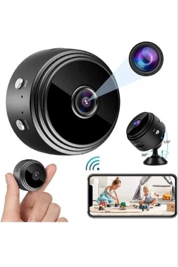 AB SmartEye Mini Wireless WiFi Security Camera | HD 1080p Indoor Video Recorder with Low Light Vision | Portable & Magnetic | Home, Office, and Baby Monitor